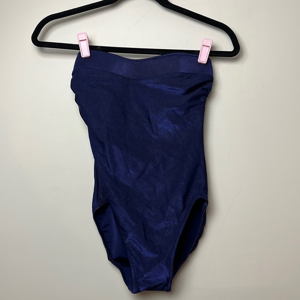 Gottex strapless ribbed swimsuit